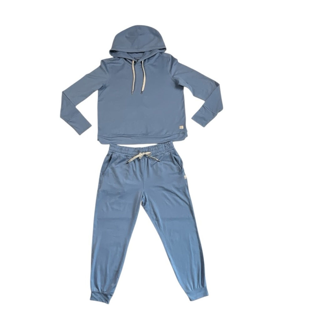 Vuori Women’s SET Isle Blue Heather VW303 VW226 Jogger & NWOT Hoodie‎ Size Small